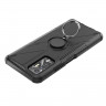 Чехол Armor Shockproof Ring Holder для Tecno Pova 2 (черный)