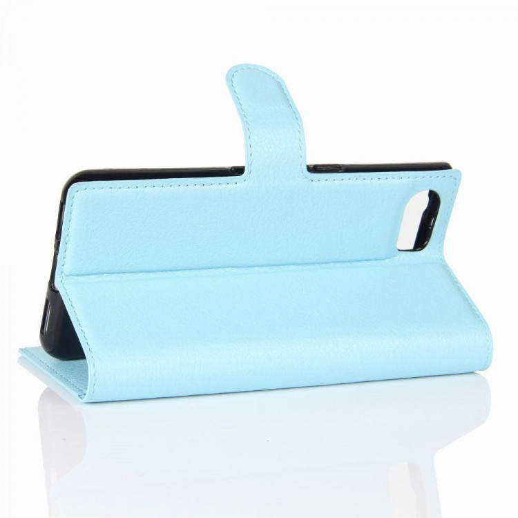 Чехол с визитницей для BlackBerry Keyone (голубой)