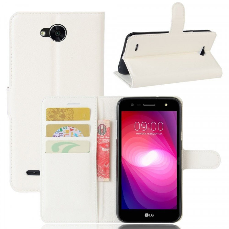 Чехол с визитницей для LG X Power 2 M320  (белый)