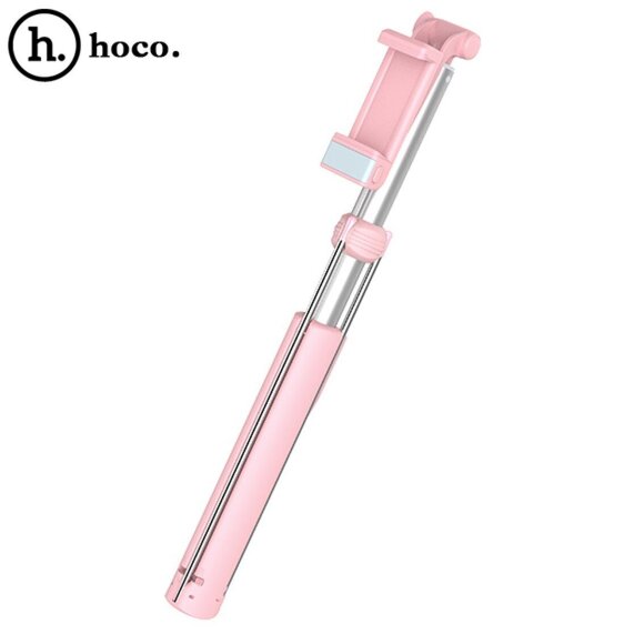 Селфи - монопод с Bluetooth Hoco L = 1,6 метра (розовый) Селфи - монопод с Bluetooth Hoco L = 1,6 метра (розовый)