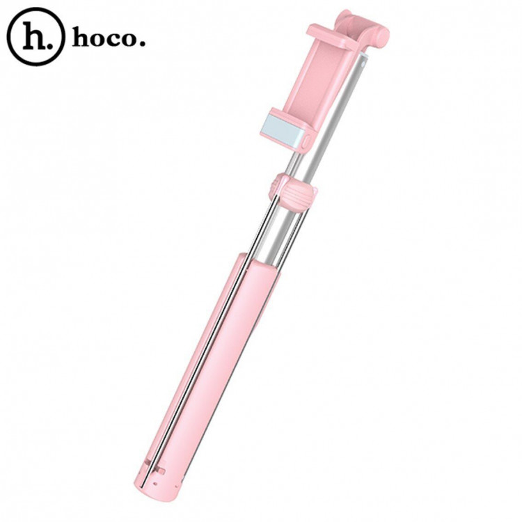 Селфи - монопод с Bluetooth Hoco L = 1,6 метра (розовый)