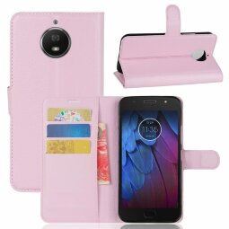 Чехол с визитницей для Motorola Moto G5S (розовый)