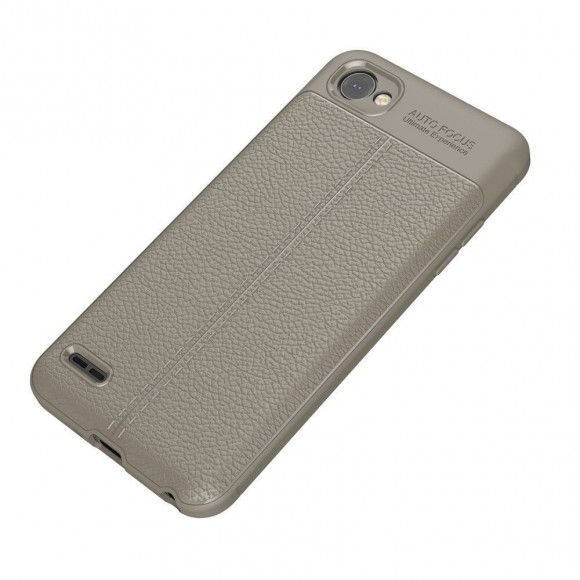 Чехол-накладка Litchi Grain для LG Q6 / LG Q6a / LG Q6+ (серый) Чехол-накладка Litchi Grain для LG Q6 / LG Q6a / LG Q6+ (серый)