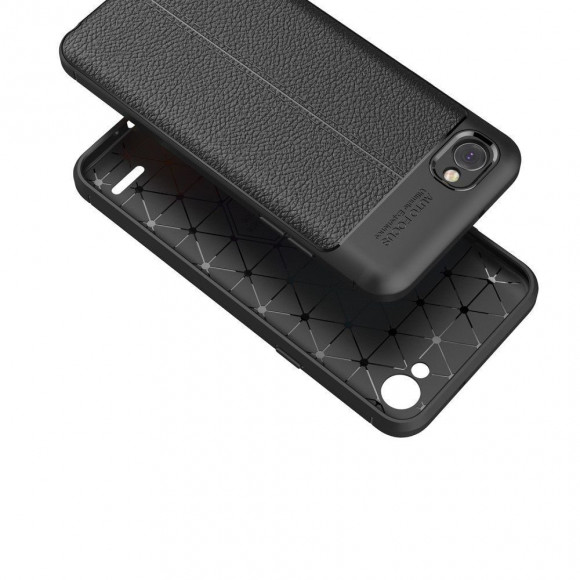 Чехол-накладка Litchi Grain для LG Q6 / LG Q6a / LG Q6+ (серый) Чехол-накладка Litchi Grain для LG Q6 / LG Q6a / LG Q6+ (серый)