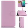 Чехол с визитницей для Lenovo A6010 / A6010 Plus (розовый)