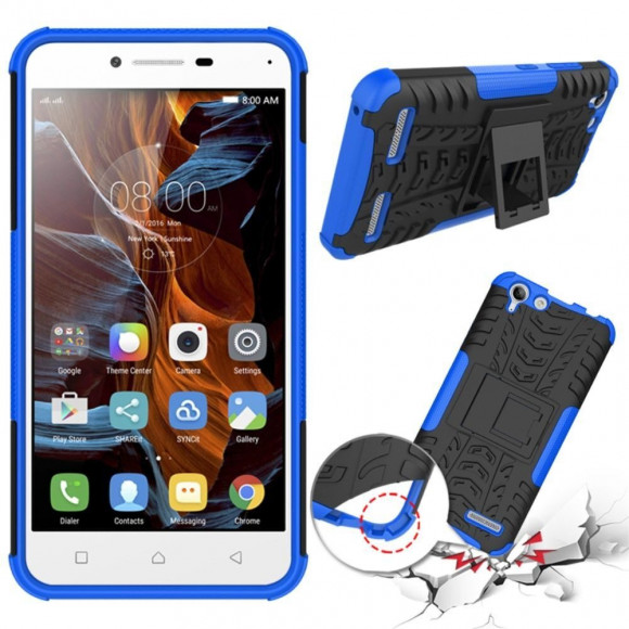 Чехол Hybrid Armor для Lenovo Vibe K5 / K5 Plus (черный + голубой) Чехол Hybrid Armor для Lenovo Vibe K5 / K5 Plus (черный + голубой)