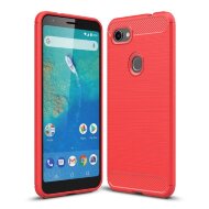 Чехол-накладка Carbon Fibre для Google Pixel 3a XL (красный) Чехол-накладка Carbon Fibre для Google Pixel 3a XL (красный)