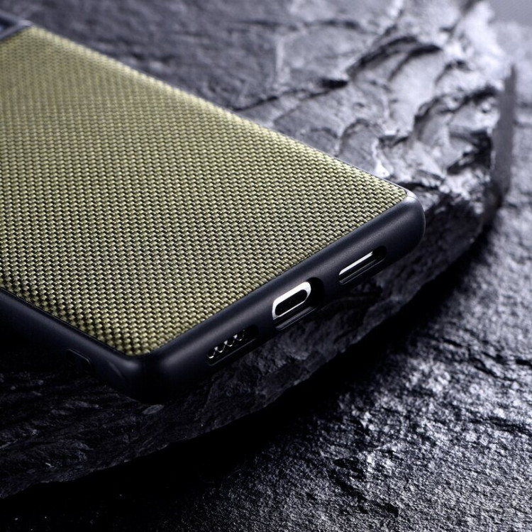 Чехол с текстурой нейлона для Google Pixel 6 (армейский зеленый)