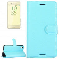Чехол с визитницей для Sony Xperia X Performance (голубой) Чехол с визитницей для Sony Xperia X Performance (голубой)