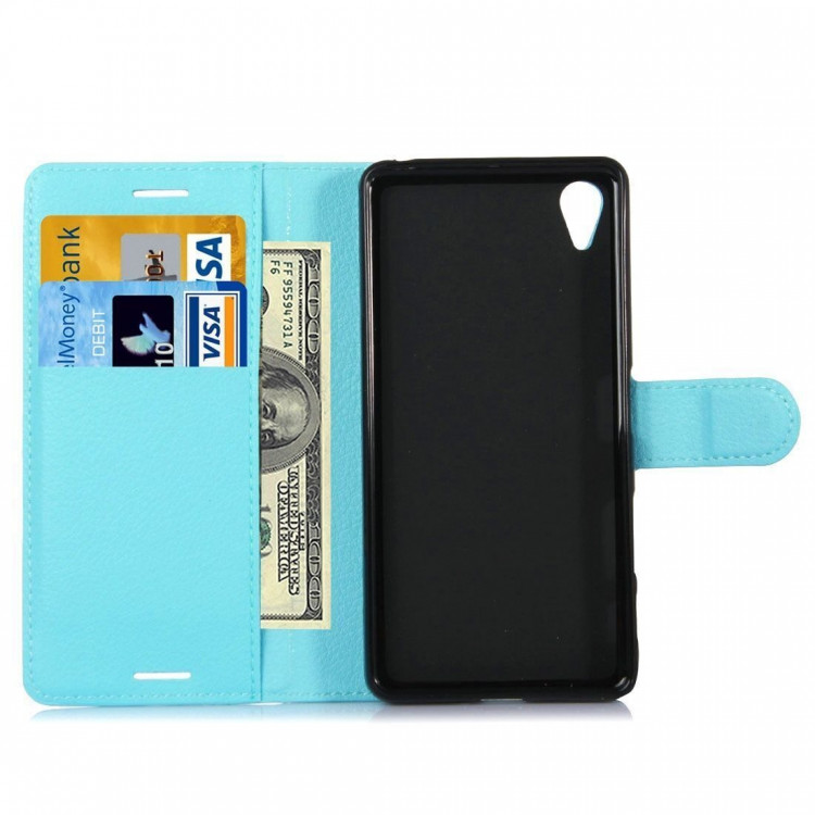 Чехол с визитницей для Sony Xperia X Performance (голубой)