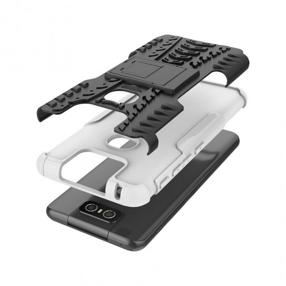 Чехол Hybrid Armor для Asus Zenfone 6 ZS630KL (черный + белый) Чехол Hybrid Armor для Asus Zenfone 6 ZS630KL (черный + белый)