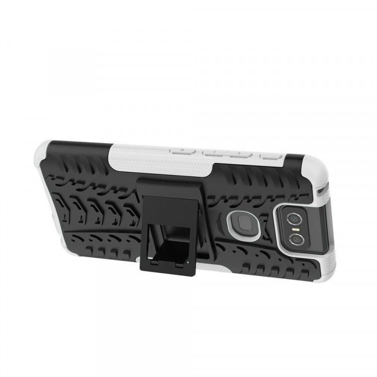 Чехол Hybrid Armor для Asus Zenfone 6 ZS630KL (черный + белый)
