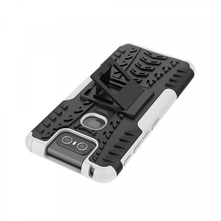 Чехол Hybrid Armor для Asus Zenfone 6 ZS630KL (черный + белый)
