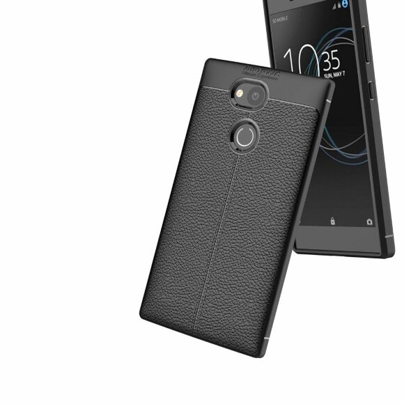 Чехол-накладка Litchi Grain для Sony Xperia L2 (черный) Чехол-накладка Litchi Grain для Sony Xperia L2 (черный)