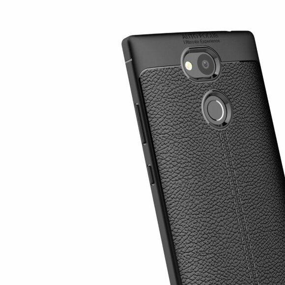 Чехол-накладка Litchi Grain для Sony Xperia L2 (черный) Чехол-накладка Litchi Grain для Sony Xperia L2 (черный)