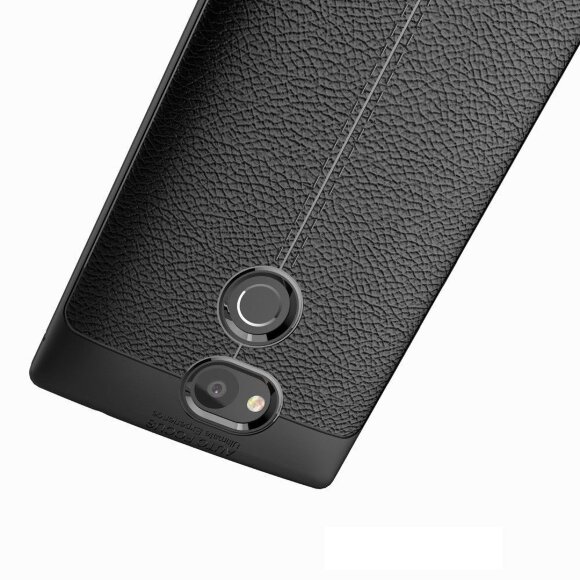 Чехол-накладка Litchi Grain для Sony Xperia L2 (черный) Чехол-накладка Litchi Grain для Sony Xperia L2 (черный)