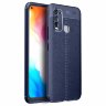 Чехол-накладка Litchi Grain для Vivo Y30 / Vivo Y50 (темно-синий)