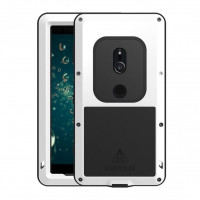 Гибридный чехол LOVE MEI для Sony Xperia XZ2 Compact (белый)