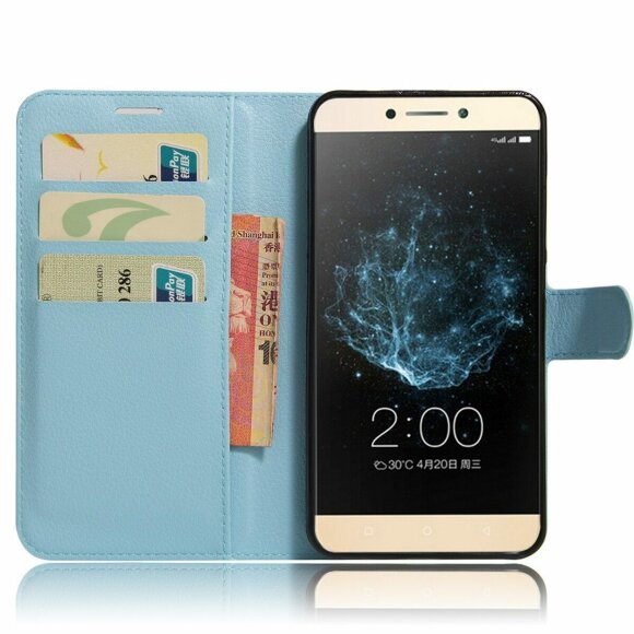 Чехол с визитницей для LeEco Le Max2 (голубой)