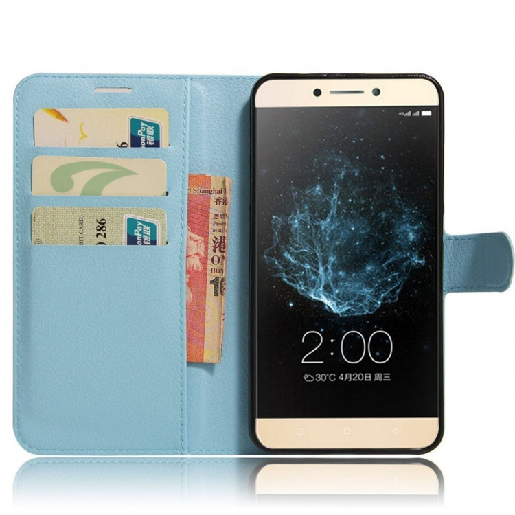 Чехол с визитницей для LeEco Le Max2 (голубой)