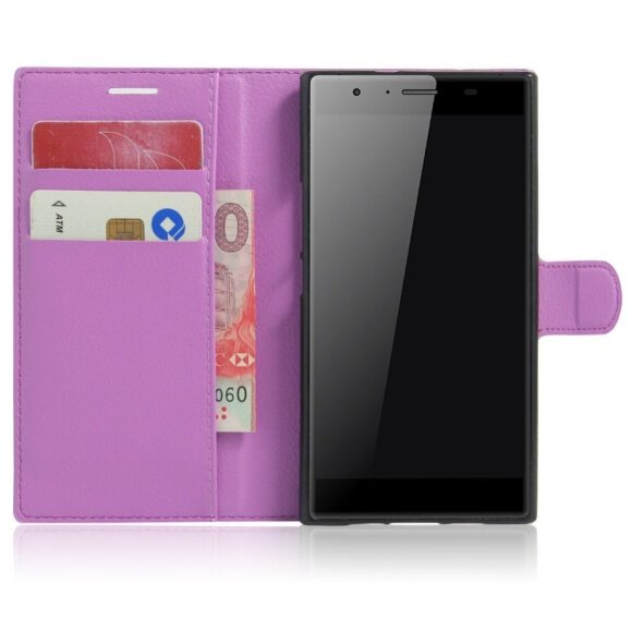 Чехол с визитницей для DOOGEE Y300 (фиолетовый) Чехол с визитницей для DOOGEE Y300 (фиолетовый)