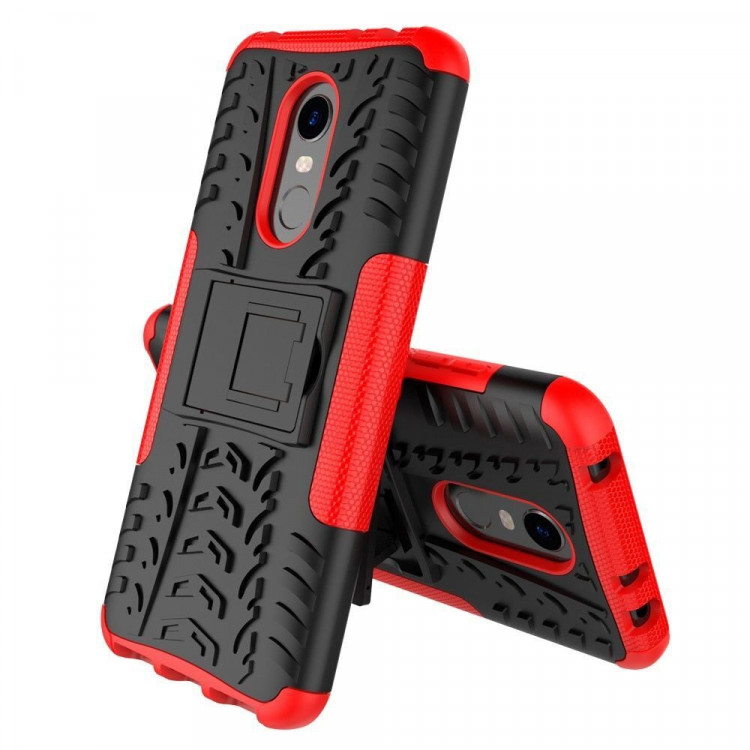 Чехол Hybrid Armor для Xiaomi Redmi 5 Plus (черный + красный)