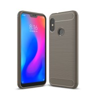 Чехол-накладка Carbon Fibre для Xiaomi Redmi 6 Pro / Mi A2 Lite (серый)