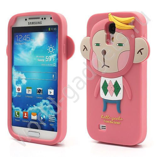 Силиконовый чехол HelloGeeks для Samsung Galaxy S4 (Monkey)