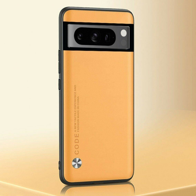 Чехол из искусственной кожи для Google Pixel 8 Pro (желтый)