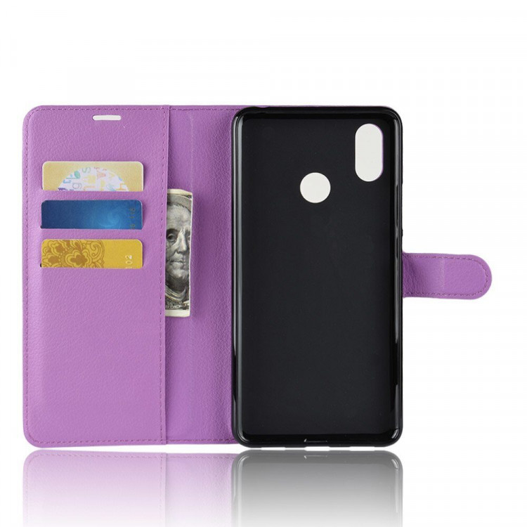 Чехол с визитницей для Xiaomi Mi Max 3 (фиолетовый)