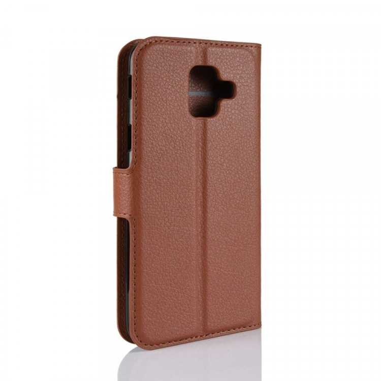 Чехол с визитницей для Samsung Galaxy A6 (коричневый)