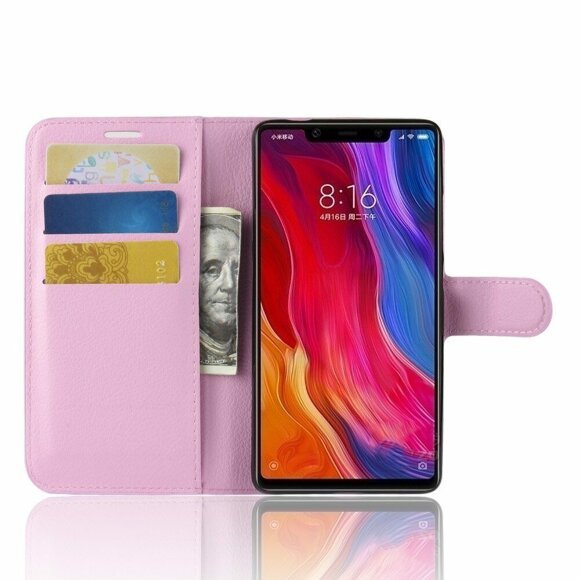 Чехол с визитницей для Xiaomi Mi 8 SE (розовый) Чехол с визитницей для Xiaomi Mi 8 SE (розовый)