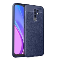 Чехол-накладка Litchi Grain для Xiaomi Redmi 9 (темно-синий) Чехол-накладка Litchi Grain для Xiaomi Redmi 9 (темно-синий)