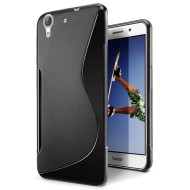 Нескользящий чехол для Huawei Y6 II (черный) Нескользящий чехол для Huawei Y6 II (черный)