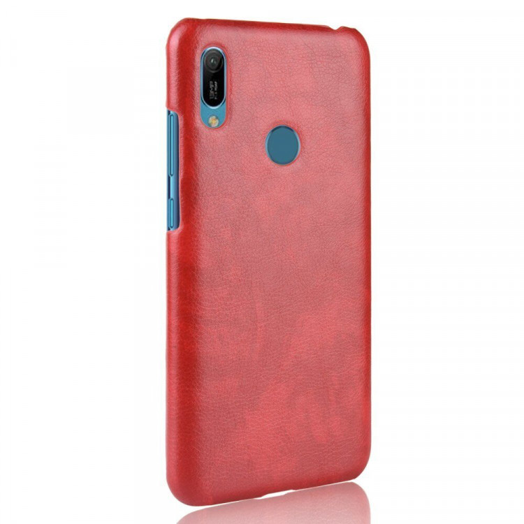 Кожаная накладка-чехол для Huawei Y6 (2019) / Honor 8A / Honor 8A Pro / Honor 8A Prime (красный)