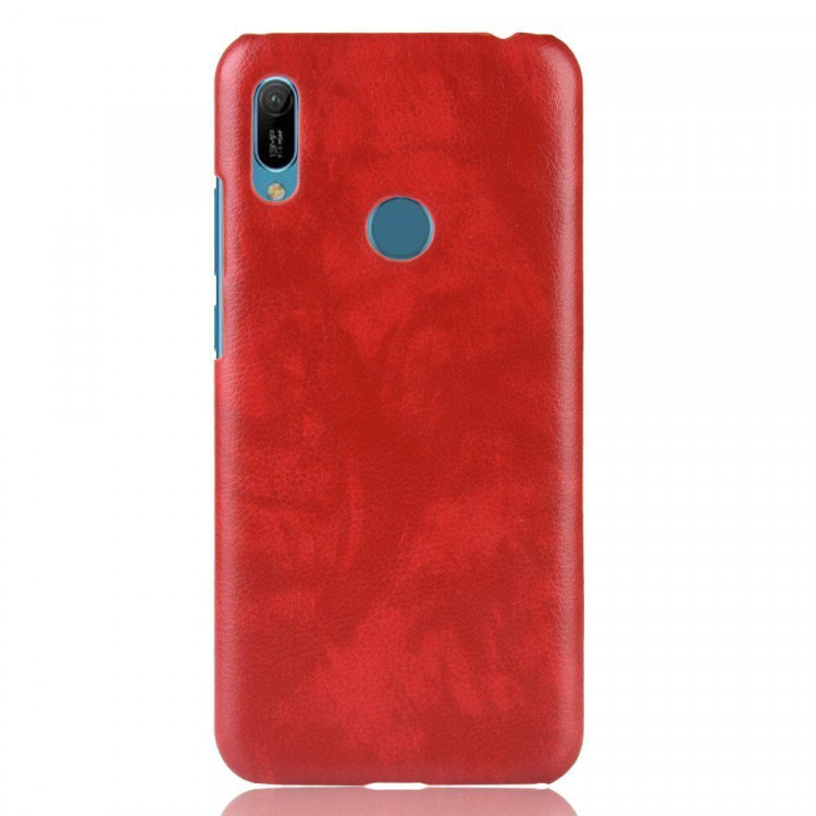 Кожаная накладка-чехол для Huawei Y6 (2019) / Honor 8A / Honor 8A Pro / Honor 8A Prime (красный)
