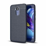 Чехол-накладка Litchi Grain для Huawei Honor 6C Pro / V9 Play (темно-синий)