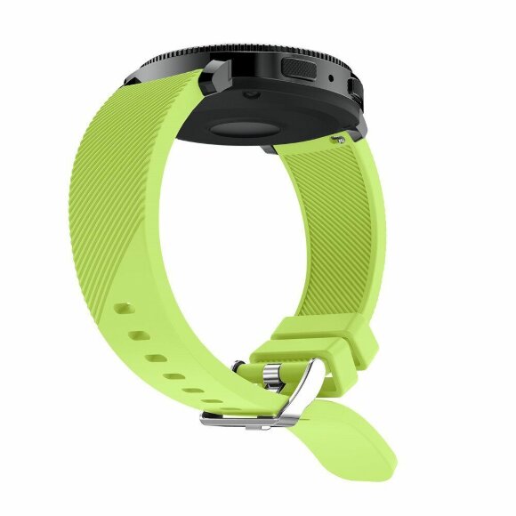 Силиконовый ремешок для Samsung Gear Sport / Gear S2 Classic / Galaxy Watch 42мм / Watch Active / Watch 3 (41мм) / Watch4 (зеленый)
