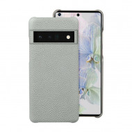Кожаный чехол Cowhide для Google Pixel 6a (серый) Кожаный чехол Cowhide для Google Pixel 6a (серый)
