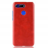 Кожаная накладка-чехол Litchi Texture для Huawei Honor View 20 (красный)