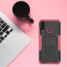 Чехол Hybrid Armor для Huawei P30 Lite / Huawei nova 4e / Honor 20S (MAR-LX1H) (черный + розовый)