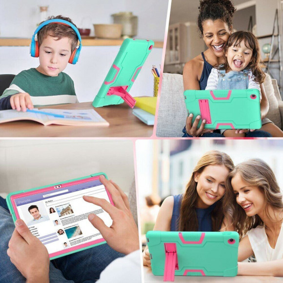 Гибридный TPU чехол для Lenovo Tab M10 Plus (Gen 3) / Lenovo Xiaoxin Pad 2022 (зеленый + розовый) Гибридный TPU чехол для Lenovo Tab M10 Plus (Gen 3) / Lenovo Xiaoxin Pad 2022 (зеленый + розовый)