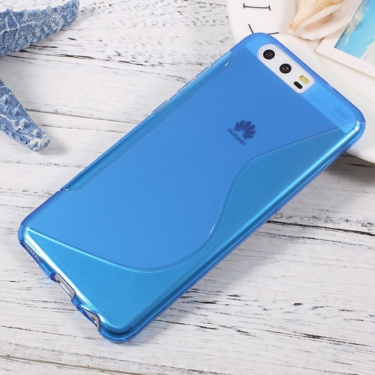 Чехлы на Huawei | Нескользящая накладка Huawei P10 (голубой)