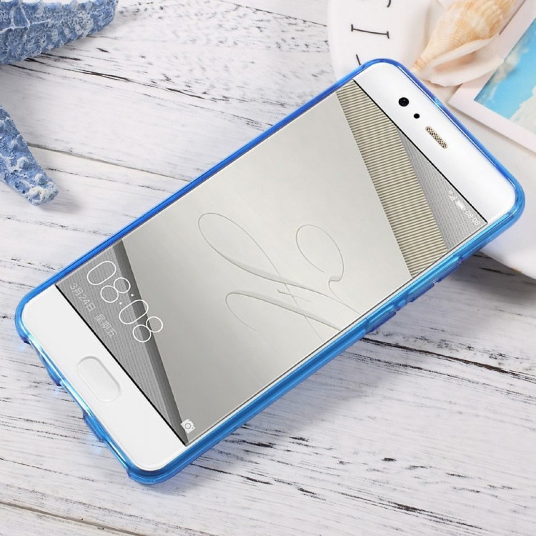 Чехлы на Huawei | Нескользящая накладка Huawei P10 (голубой)