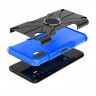 Чехол Armor Shockproof Ring Holder для Tecno Spark 8P (черный + голубой)