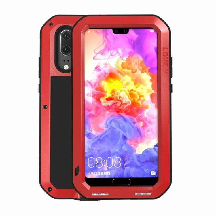 Гибридный чехол LOVE MEI для Huawei P20 Pro / P20 Plus (красный)