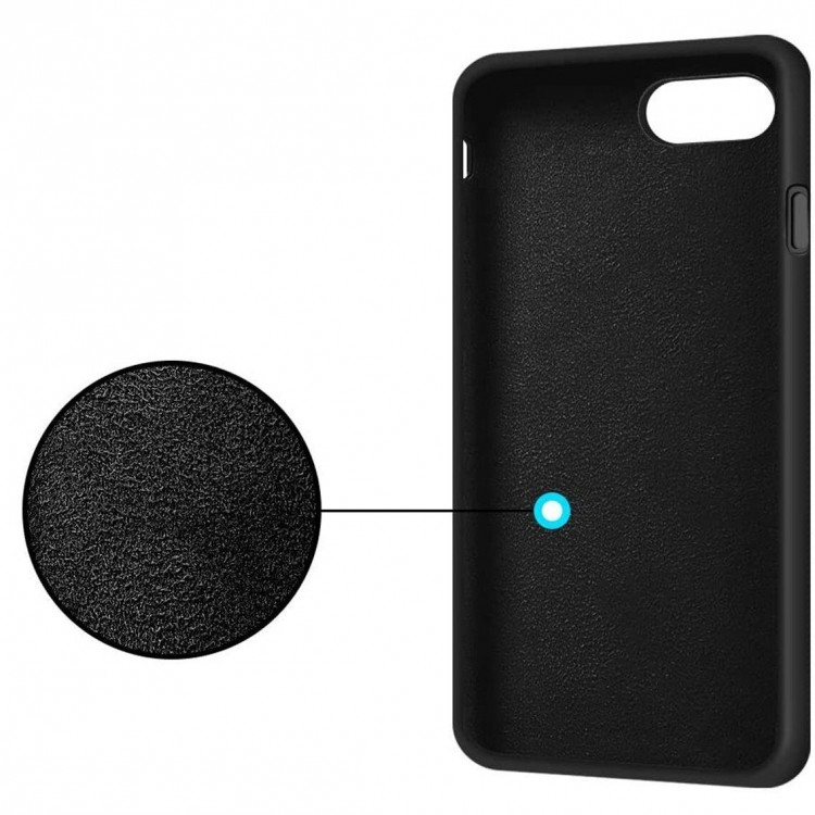 Силиконовый чехол Mobile Shell для iPhone 8 / iPhone 7 / iPhone SE (2020) / iPhone SE (2022) (черный)