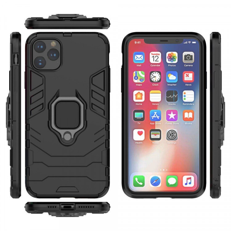 Чехол Armor Ring Holder для iPhone 11 Pro (черный)