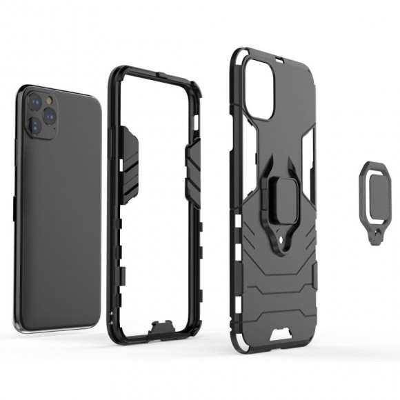 Чехол Armor Ring Holder для iPhone 11 Pro (черный) Чехол Armor Ring Holder для iPhone 11 Pro (черный)