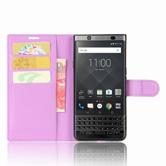 Чехол с визитницей для BlackBerry Keyone (фиолетовый)